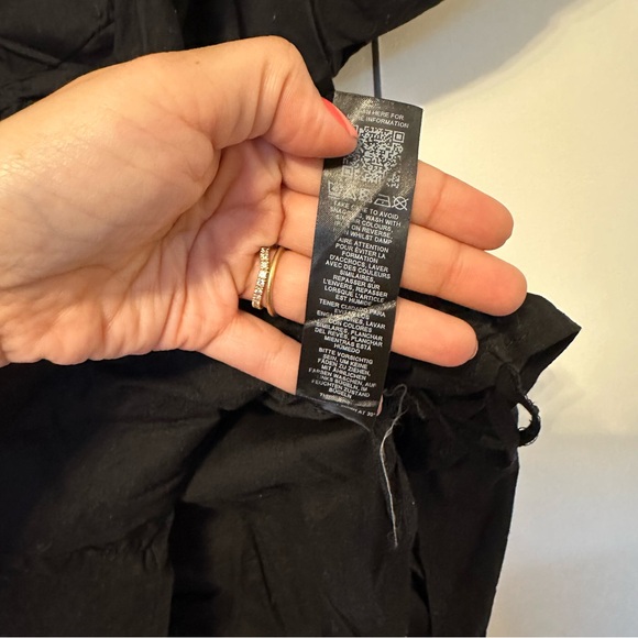 ASOS LUXE Black Puff Sleeve Ruched Mini Dress - Picture 7 of 7